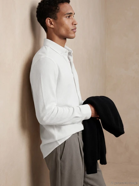 LCW Vision Beyaz Slim Fit Erkek Basic Gömlek ürün görseli 1