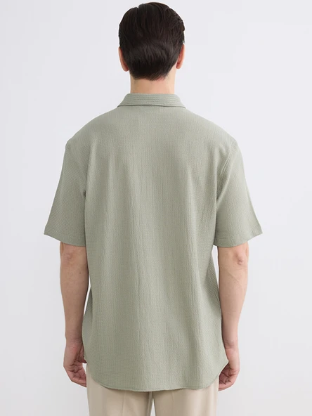LCW Vision Yeşil Regular Fit Erkek Gömlek - Resim 4