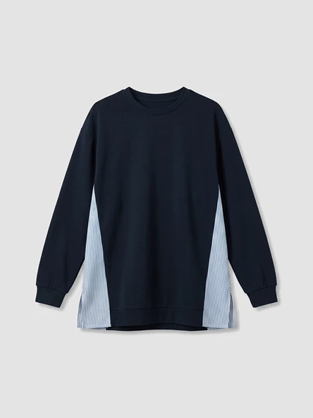 LCW EVERYDAY Lacivert Oversize Soft Touch Kadın Tunik - Resim 5