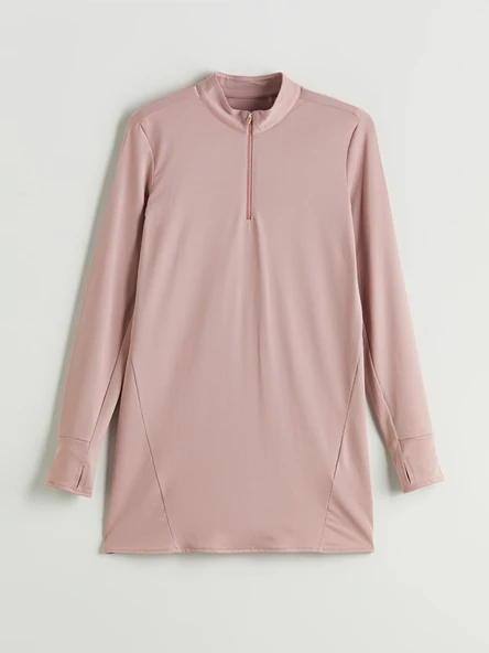 LCW Modest Pembe Dik Yaka Kadın Tunik - Resim 5