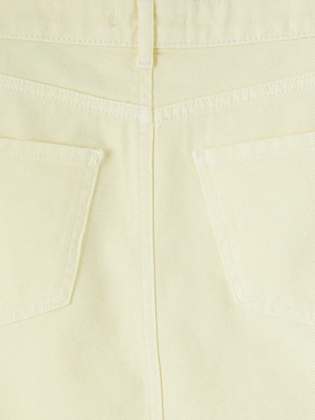 LCW Vision Sarı Regular Fit Mini Jean Etek - Resim 8