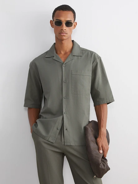 LCW Vision Yeşil Regular Fit Erkek Gömlek ürün görseli 1