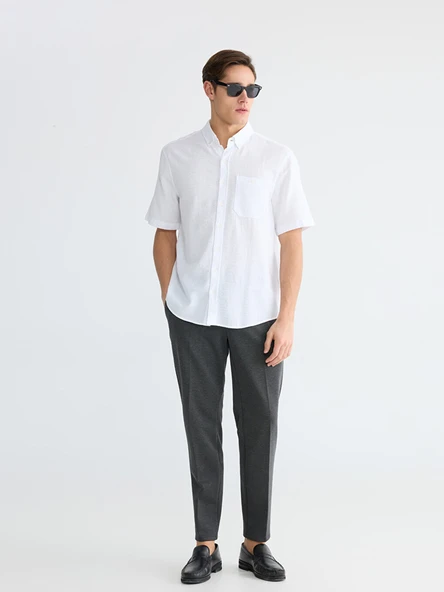 LCWAIKIKI Classic Beyaz Regular Fit Poplin Erkek Basic Gömlek - Resim 2