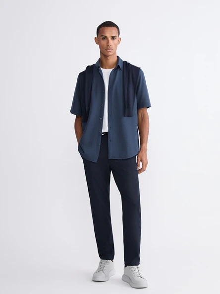 LCW Vision Petrol Regular Fit Erkek Gömlek - Resim 3