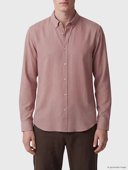 LCW Vision Pembe Regular Fit Erkek Gömlek - Resim 3