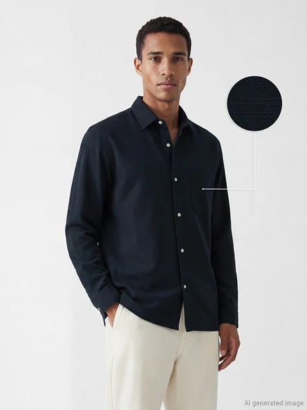 LCW Vision Lacivert Regular Fit Oxford Erkek Gömlek ürün görseli 1