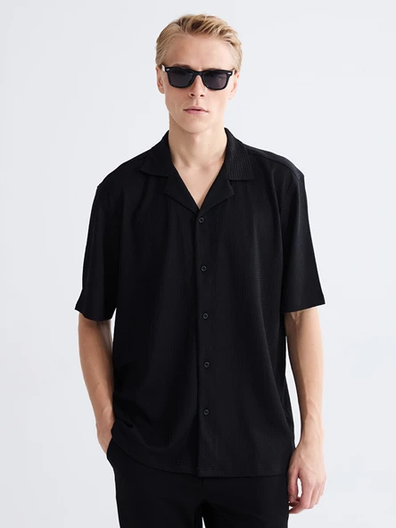 LCW Vision Siyah Regular Fit Erkek Gömlek - Resim 2