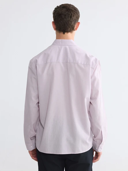LCW Vision Lila Regular Fit Erkek Gömlek - Resim 5