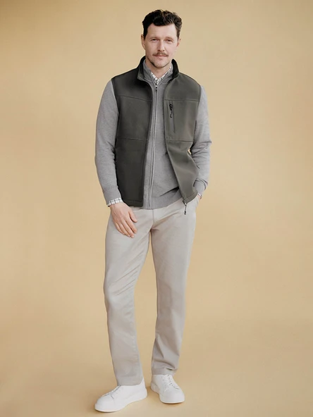 LCWAIKIKI Classic Bej Standart Kalıp Gabardin Erkek Chino Pantolon ürün görseli 1