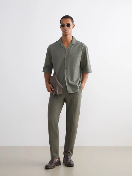 LCW Vision Yeşil Regular Fit Erkek Gömlek - Resim 2
