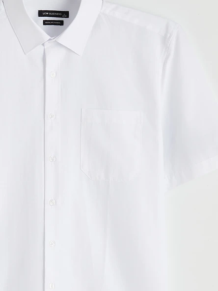 LCW BUSINESS Beyaz Regular Fit Erkek Basic Gömlek - Resim 6