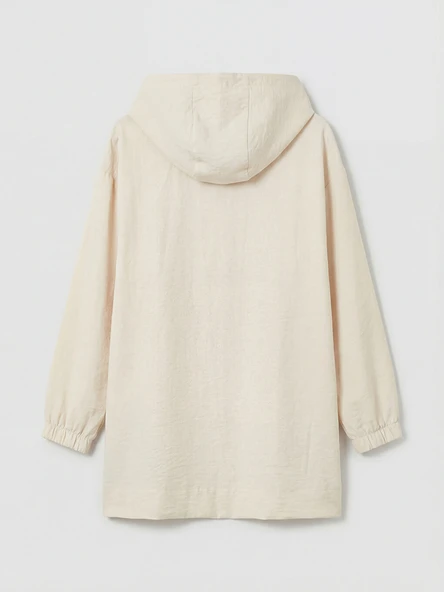 LCW Modest Bej Kapüşonlu Kadın Tunik - Resim 6