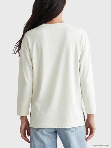 LCW EVERYDAY Bej Taşlı Soft Touch Kadın Tunik - Resim 4