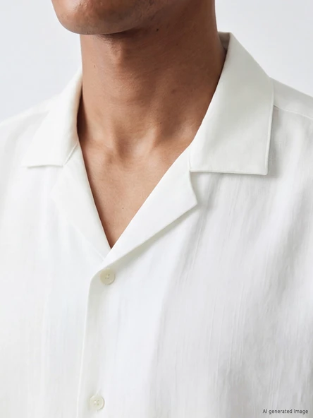 LCW Vision Beyaz Regular Fit Dokulu Erkek Basic Gömlek - Resim 3