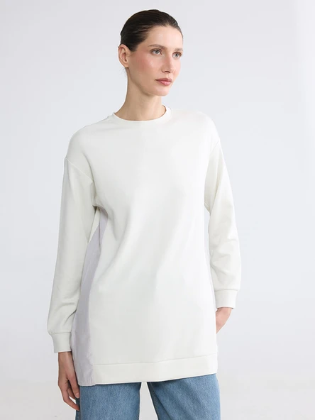 LCW EVERYDAY Bej Oversize Soft Touch Kadın Tunik ürün görseli 1