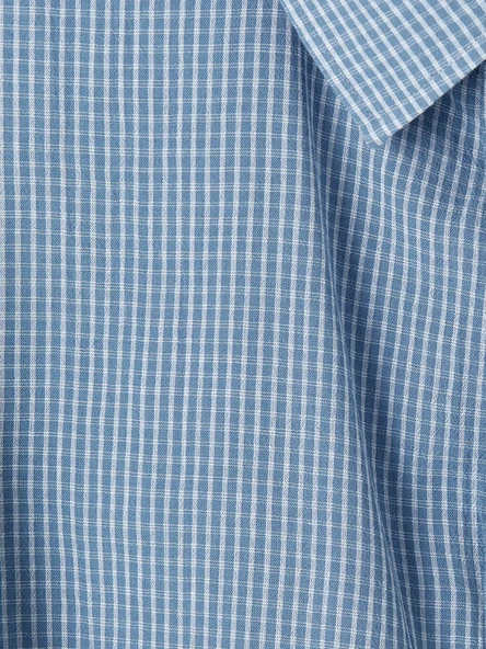 LCW Vision Mavi Regular Fit Ekose Erkek Gömlek - Resim 7