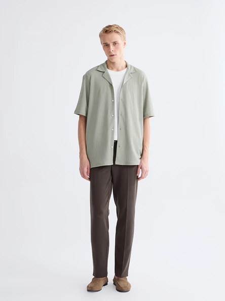 LCW Vision Yeşil Regular Fit Erkek Gömlek - Resim 2