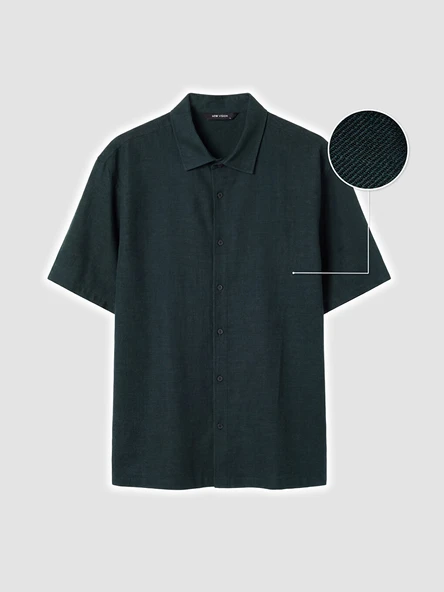 LCW Vision Yeşil Regular Fit Erkek Gömlek - Resim 5