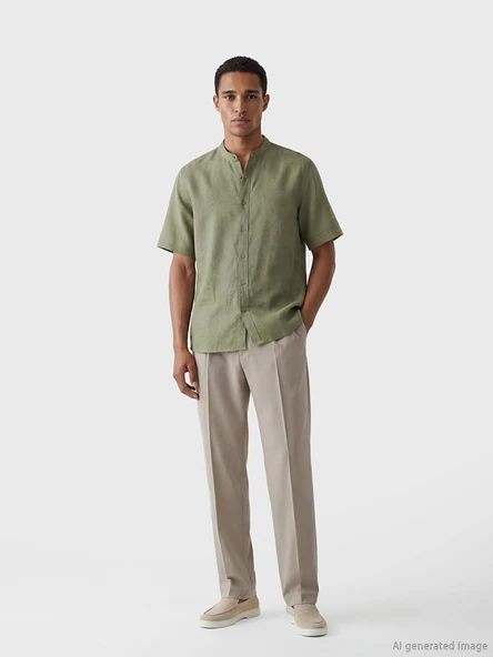 LCW Vision Regular Fit Hakim Yaka Erkek Gömlek - Resim 2