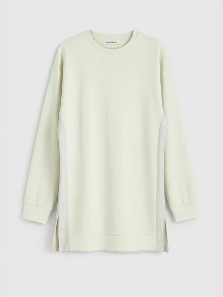LCW EVERYDAY Bej Oversize Soft Touch Kadın Tunik - Resim 8