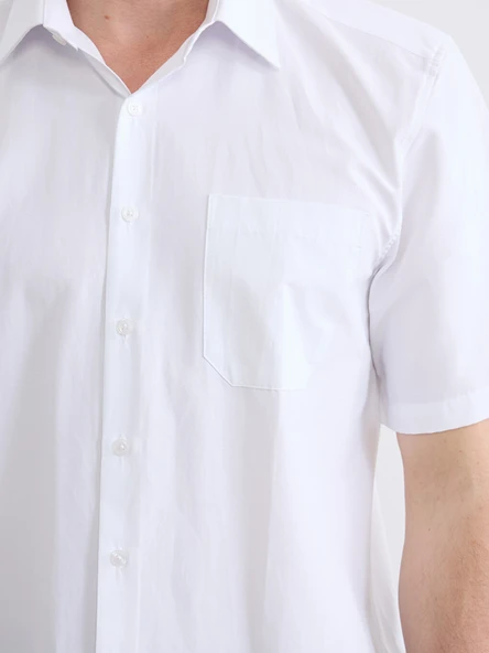 LCW BUSINESS Beyaz Regular Fit Erkek Basic Gömlek - Resim 3