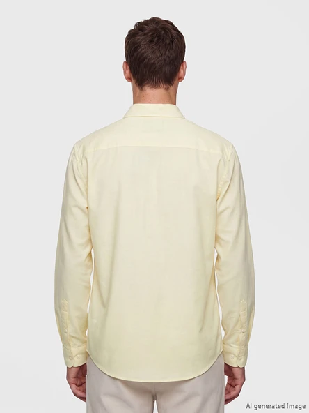 LCW Vision Sarı Regular Fit Erkek Gömlek - Resim 4