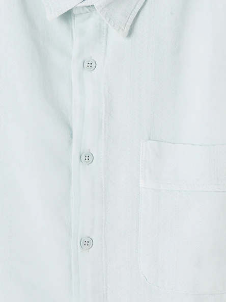 LCW Vision Mavi Regular Fit Erkek Gömlek - Resim 6