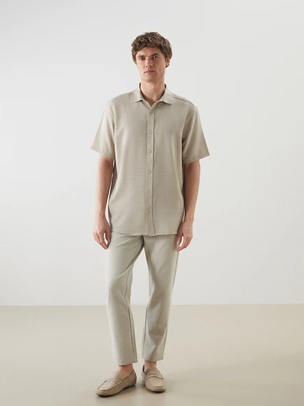 LCW Vision Bej Regular Fit Erkek Gömlek - Resim 2