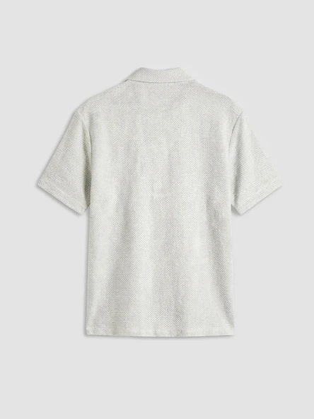 LCW Vision Beyaz Regular Fit Erkek Basic Dokulu Gömlek - Resim 6