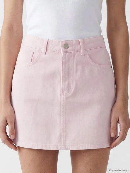 LCW Vision Pembe Regular Fit Mini Jean Etek - Resim 5