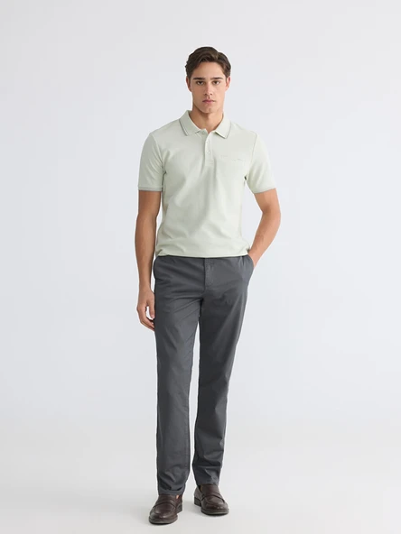LCWAIKIKI Classic Antrasit Regular Fit Erkek Chino Pantolon ürün görseli 1