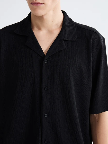 LCW Vision Siyah Regular Fit Erkek Gömlek - Resim 5