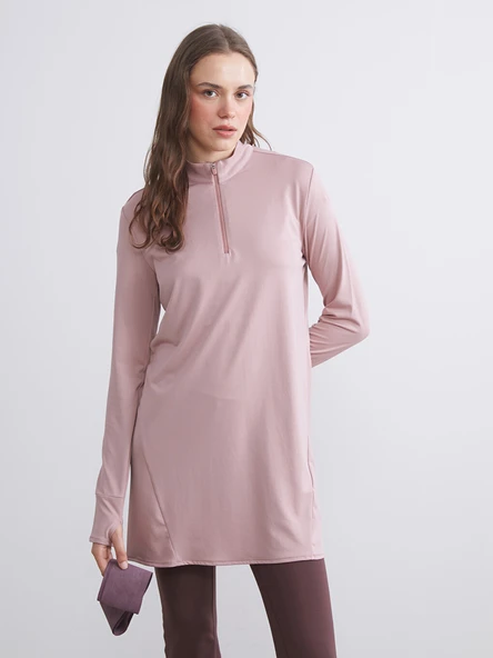 LCW Modest Pembe Dik Yaka Kadın Tunik ürün görseli 1