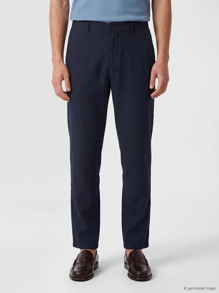 LCW Vision Lacivert Regular Fit %100 Keten Erkek Pantolon ürün görseli 1