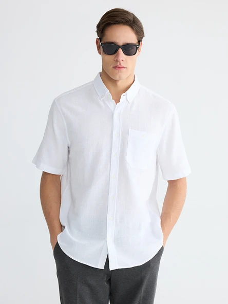 LCWAIKIKI Classic Beyaz Regular Fit Poplin Erkek Basic Gömlek ürün görseli 1