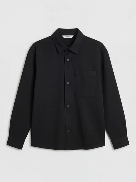 LCW Vision Siyah Regular Fit Erkek Gömlek - Resim 5