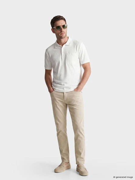 LCWAIKIKI Classic Bej Slim Fit Erkek Chino Pantolon ürün görseli 1