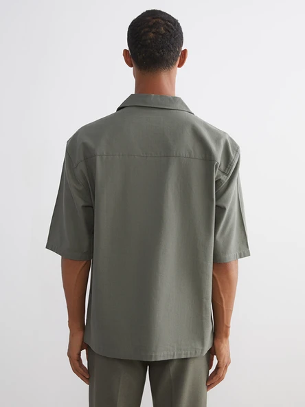 LCW Vision Yeşil Regular Fit Erkek Gömlek - Resim 4
