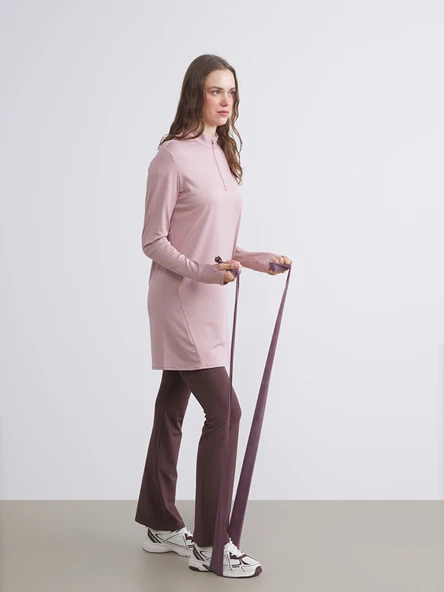 LCW Modest Pembe Dik Yaka Kadın Tunik - Resim 2