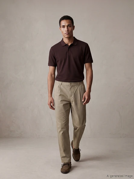 LCW Vision Bej Baggy Fit Erkek Pantolon ürün görseli 1