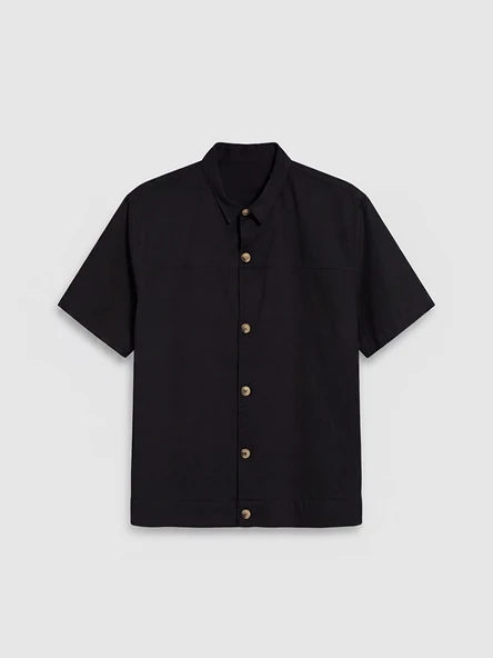 LCW Vision Siyah Regular Fit Erkek Gömlek - Resim 5