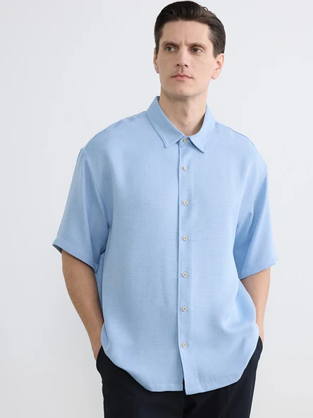 LCW Vision Mavi Regular Fit Erkek Gömlek - Resim 2