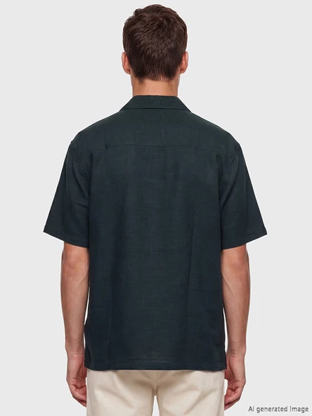 LCW Vision Yeşil Regular Fit Erkek Gömlek - Resim 4