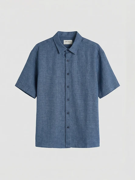 LCW Vision İndigo Regular Fit Erkek Gömlek - Resim 5