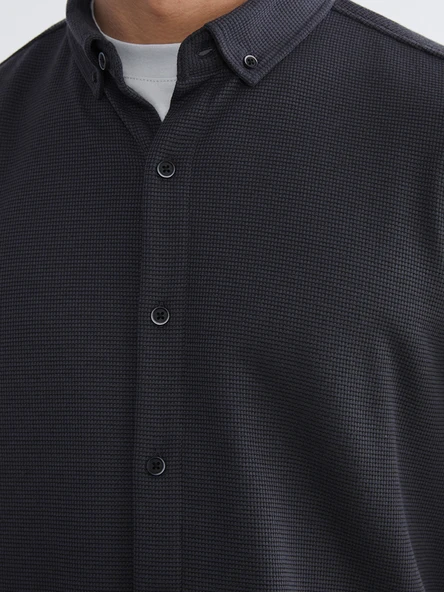 LCW Vision Antrasit Slim Fit Erkek Gömlek - Resim 5