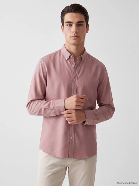 LCW Vision Pembe Regular Fit Erkek Gömlek ürün görseli 1