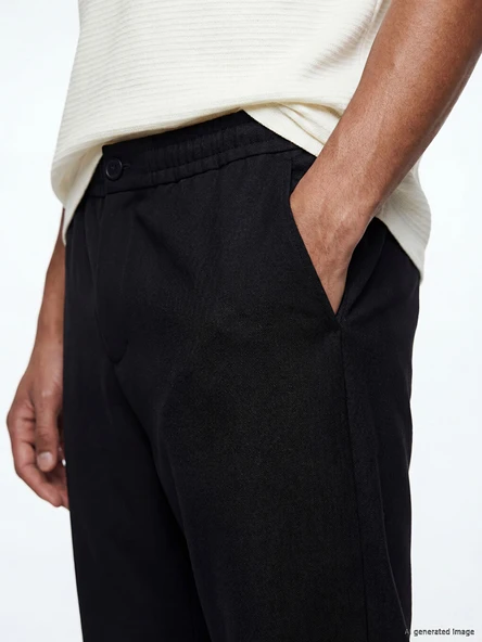 LCW Vision Siyah Regular Fit Erkek Pantolon - Resim 3