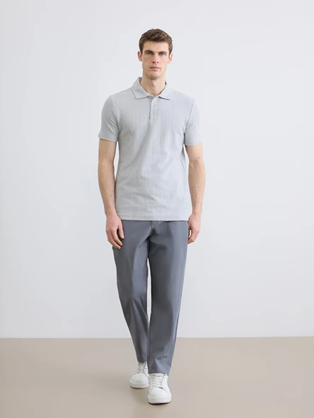 LCWAIKIKI Classic Gri Loose Fit Erkek Chino Pantolon ürün görseli 1
