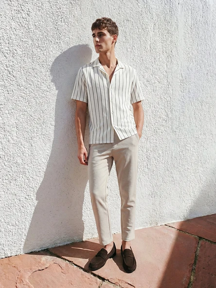 LCW Vision Bej Slim Fit Erkek Pantolon ürün görseli 1