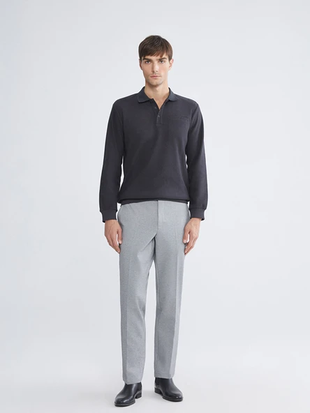 LCWAIKIKI Classic Gri Dar Kalıp Erkek Chino Pantolon ürün görseli 1